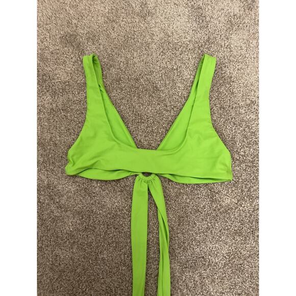 Lovers and Friends I Got Options Lime Green Bikini Wrap Top, L - Picture 6 of 7